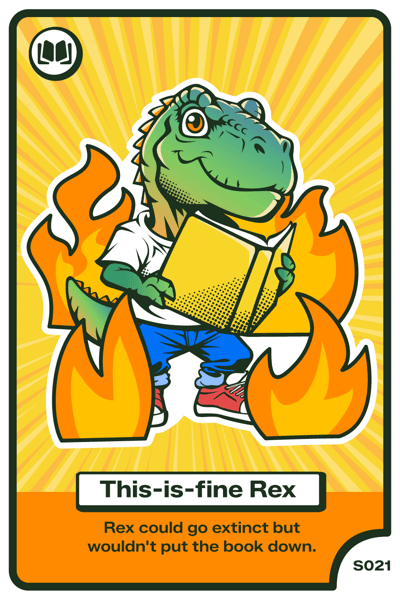 This-is-Fine Rex avatar card